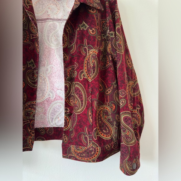 💝SOLD💝Bridgewater Studio Paisley Micro Suede Jacket - Picture 6 of 10